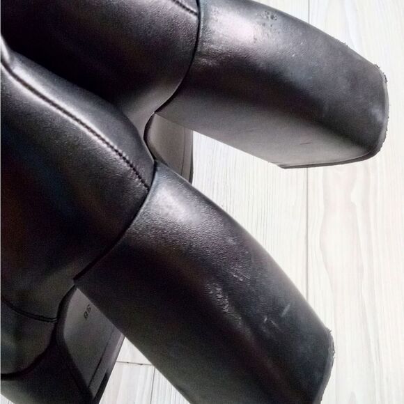 (S-4231) Ankle Boots for Women Fashion Round Toe Chunky High Heel Sz 38 (7.5) - Picture 7 of 12